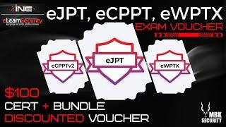 VOUCHER $100 eJPT eCPPT eWPTX Exam Voucher  INE Certifications 100 USD OFF Voucher  MRK Security