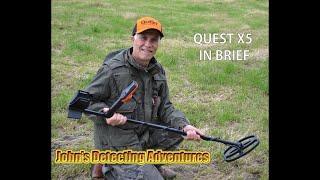 QUEST X5 Metal Detector Features  Setup Settings & Function Buttons