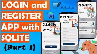 login and register app with SQLite in android studio 2023 part 1