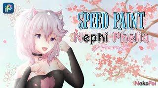 【SpeedPaint】Drawing Nekopoi Mascot - Nephi Phelia  Fanart   Ibis Paint X