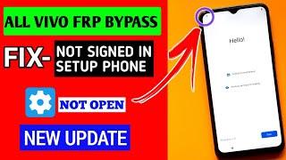 100% Fix - All Vivo Frp Bypass Solution  Not Signed In Setup Phone Vivo  Vivo FRP Bypass 2022