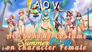 ALL Skin BIKINI character Female on game android AOV - Arena Of Valor