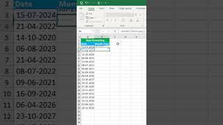 Date formatting trick in excel
