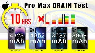 iPhone 14 Pro Max vs 13 Pro Max vs 12 Pro Max vs 11 Pro Max Battery Life DRAIN Test  Bar Chart Race