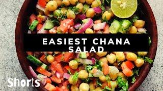 Easy Protein Salad Chickpea Salad Recipe  Quick Salad Recipes #shorts