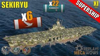 SUPERSHIP Sekiryu 6 Kills & 202k Damage  World of Warships Gameplay