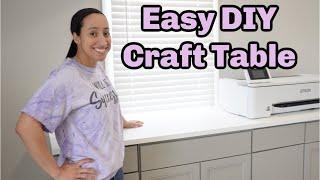 Building My Craft Table with TONS of Storage  8 FT DIY Table  Quick and Easy Build