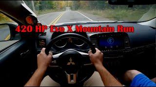 Evo X Blasting through the mountains