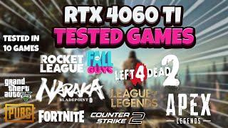RTX 4060 Ti + i5 12400f  Test in 10 games in 2024 at 1080p  RTX 4060Ti Gaming Gameplay