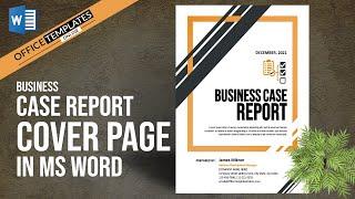 How to Design Cover Page in MS Word for Business Case Report  DIY Tutorial