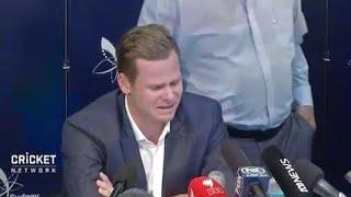 Smith breaks down during emotional press conference