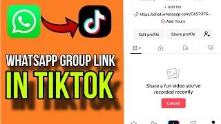 How To Add WhatsApp Group Link In Tiktok.