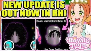 ANOTHER NEW UPDATE OUT NOW New Black Hairstyle & Bangs  Royale High ROBLOX