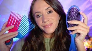 ASMR  Hair Brushing & Clipping To Help You Fall Asleep FAST close personal attention