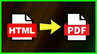 How to convert HTML Website to a PDF file  PC 2023