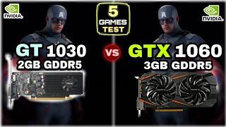 GT 1030 vs GTX 1060  5 Games Test  How Big Difference?