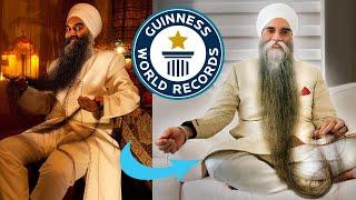 Remeasuring The Worlds Longest Beard - Guinness World Records