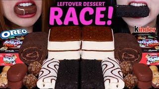 ASMR LEFTOVER DESSERT RACE TICO ICE CREAM ZEBRA CAKES OREO ICE CREAM KINDER HIPPO FERRERO 먹방