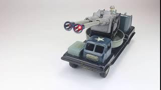 Vintage Batttery Operated Pom Pom Gun Truck Toy