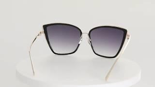 Oversize Gradient Alloy Sunglasses