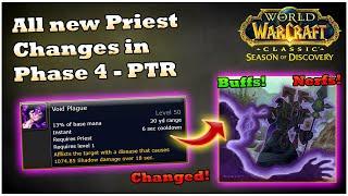 All new Priest changes in Phase 4 Void Plague adjustment WoW SoD PTR