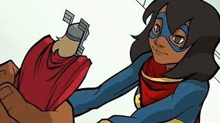 Ms Marvel grabs Thor from Marvel Rising Ultimate Comic Ms Marvel Giantess