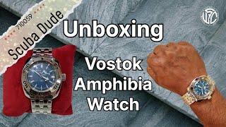 Unboxing Amphibia Classic Vostok Watch  710059  Russian Watch  Automatic  Scuba Dude #unboxing