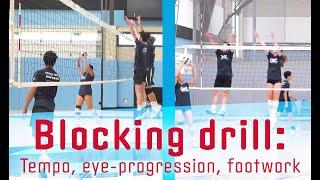 Blocking drill Tempo eye progression footwork