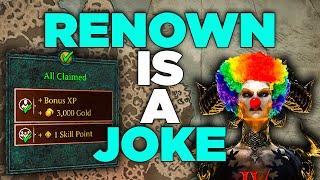 Diablo 4 Renown Grind is a Joke & Needs to be Reworked