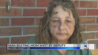 MS mother claims son severely beat her before being shot by deputy