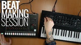Roland TR8S + Korg Minilogue XD - Making a hiphop beat #TSR19