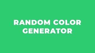 Random Color Generator Using JavaScript