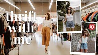 Thrifting my Pinterest Wardrobe  TRY-ON THRIFT HAUL