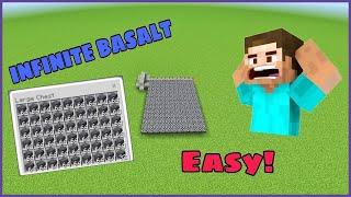 Minecraft How To Build BASALT Generator  Beginners Best Farm  Easy Basalt Farm