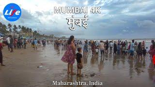 Mumbai Juhu Beach Walk Indias Most Crowded Beach 4K HDR