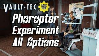 Fallout 4 Vault-Tec DLC - Phoropter Experiment - All Options & Reactions