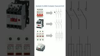 Symbols for electric component i.e. MCB Contractor Fuse and OLR #shorts