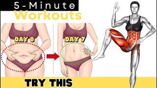 5 Minute STANDING ABS Workout  Lose Your BELLY POOCH in 7 Days
