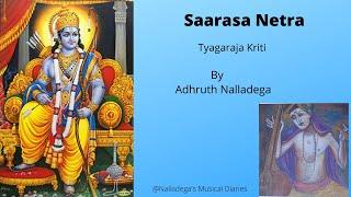 Saarasa Netra  Tyagaraja kriti with lyrics  Shankarabaranam  Adi Talam