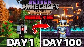 صد روز هاردکور بتر ماینکرفت زنده موندم و این اتفاق افتاد  Better Minecraft Hardcore