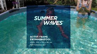 Summer Waves Pool - Active Frame - Swimmingpool grau 300 x 200 x 84 cm