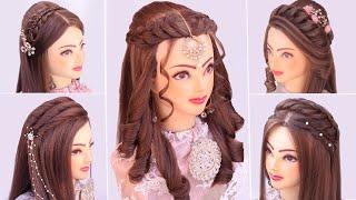 5 wedding Hairstyles kashees l New hairstyle girl l easy open hairstyle for wedding l curly hair