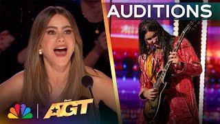 10-Year-Old Guitarist Maya Neelakantan Performs Last Resort  Auditions  AGT 2024