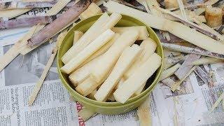 How to eat Sugar Cane