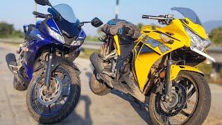 CBR 250R 2020 VS R15 V3  RACE  Top End  160+KMH