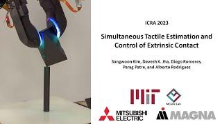 ICRA 2023 - Simultaneous Tactile Estimation and Control of Extrinsic Contact