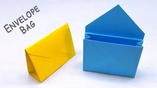 Origami Paper Handbag Shape Envelope  Without Glue Tape  Making Easy Paper Bag Envelopes