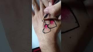 How to Draw 2 Heart on Hand