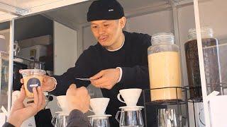 福岡）本格的水出しコーヒー＆ミルクブリューのフードトラックに1日に密着【屋台】｜Japanese street food｜coffee stall food truck