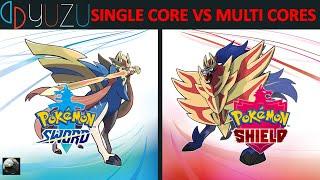 YUZU PROMETHEUS UPDATE SINGLE VS MULTI CORES COMPARISON - POKEMON SWORD GTX1070 1600X